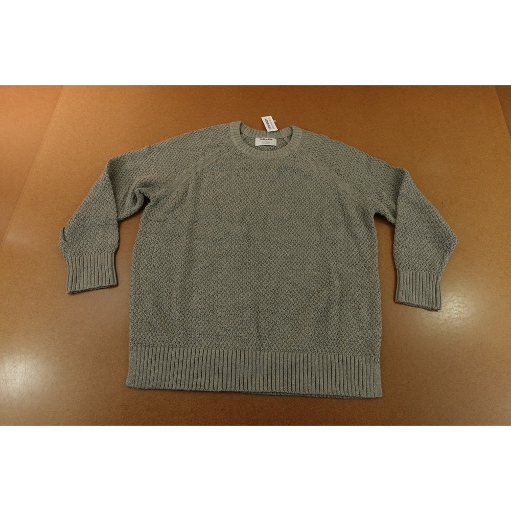 Old Navy Womens‎ Small Gray So Soft Knit Ribbed Hem Crew Neck Tunic Sweater NWT